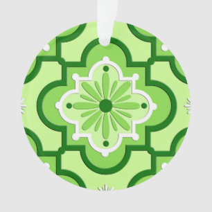 marokkanisches Fliesenmuster - Lime Green Ornament