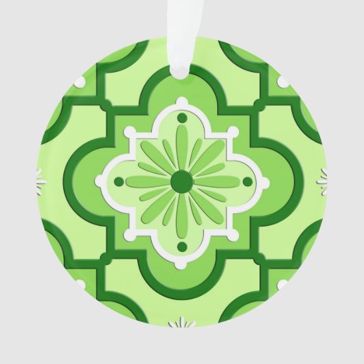 marokkanisches Fliesenmuster - Lime Green Ornament (Vorderseite)
