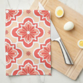 Marokkanisches Fliesenmuster - Orangenschatten Handtuch (Viertel Falte)