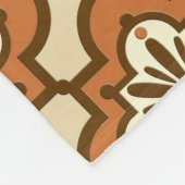Marokkanisches Fliesenmuster - Rost und Tan Fleecedecke (Ecke)
