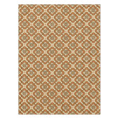 Marokkanisches Fliesenmuster - Rost und Tan Tischdecke (Vorderseite)