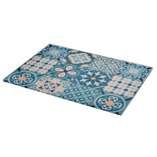 marokkanisches Fliesenmuster Schneidebrett (Ecke)