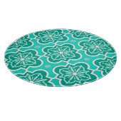 Marokkanisches Fliesenmuster - Türkis und Aqua Schneidebrett (Ecke)