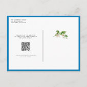 marokkanisches Fliesenmuster und Lemons QR Code Ho Einladungspostkarte (Rückseite)