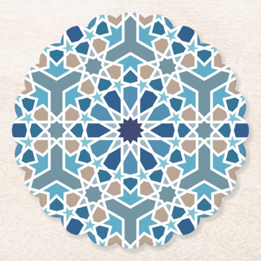 marokkanisches Fliesenmuster Untersetzer (Vorderseite)