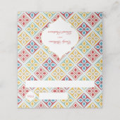 Marokkanisches Fliesenmuster Vibrannt Platzkarte (Außenseite Aufgefaltet)