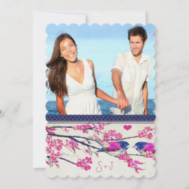 Marokkanisches Foto Rosa Navy Love Bird Kirry Blos Einladung