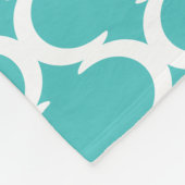 Marokkanisches gemustertes Rotkehlchen-Ei-blaue Fleecedecke (Ecke)
