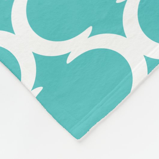 Marokkanisches gemustertes Rotkehlchen-Ei-blaue Fleecedecke (Ecke)