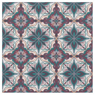 Marokkanisches geometrisches Aquarell Stoff