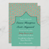 Marokkanisches geometrisches Dekor Einladung (Vorne/Hinten)