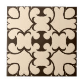 marokkanisches geometrisches Muster aus dunkelbrau Fliese (Vorderseite)