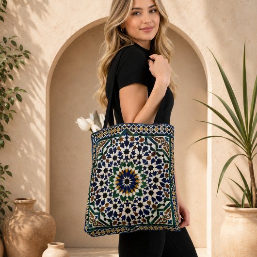 Marokkanisches geometrisches Muster Keramik-Aufbew Tasche