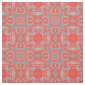 Marokkanisches geometrisches Muster rot grau, mode Stoff (Muster)