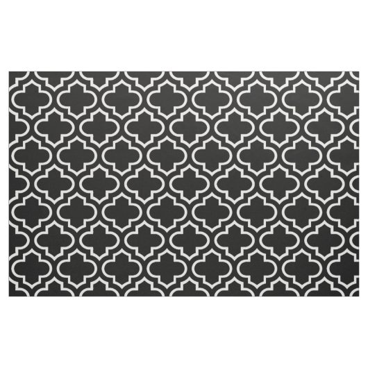 Marokkanisches Gitter-Muster-Schwarzweiss-Gewebe Stoff (Yard (91,4 cm))