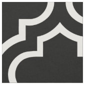 Marokkanisches Gitter-Muster-Schwarzweiss-Gewebe Stoff (Nahaufnahme)