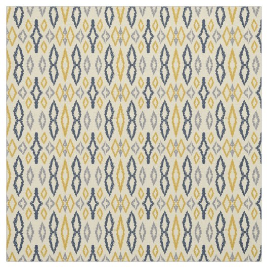 Marokkanisches Ikat Blue Yellow Pattern Stoff (Muster)