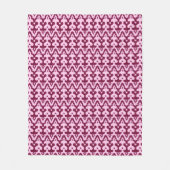 marokkanisches Ikat Damask Muster, Burgund und Ros Fleecedecke (Vorderseite)