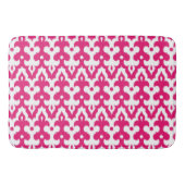 marokkanisches Ikat Damask Muster, Fuchsia Pink &  Badematte (Vorderseite)