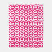 marokkanisches Ikat Damask Muster, Fuchsienrosa &  Fleecedecke (Vorderseite)