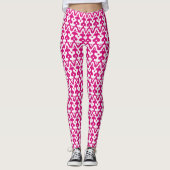 marokkanisches Ikat Damask Muster, Fuchsienrosa &  Leggings (Vorderseite)