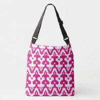 marokkanisches Ikat Damask Muster, Fuchsienrosa & 