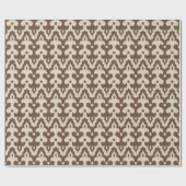 marokkanisches Ikat Damask Muster, Taupe und Beige Geschenkpapier (Flach)