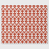 marokkanisches Ikat Damask Muster, tiefrot und wei Geschenkpapier (Flach)