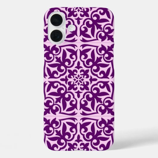 marokkanisches Kachel - lila und orchid Case-Mate iPhone Hülle (Rückseite)