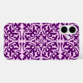 marokkanisches Kachel - lila und orchid Case-Mate iPhone Hülle (Rückseite (Horizontal))