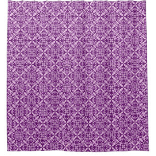 marokkanisches Kachel - lila und orchid Duschvorhang