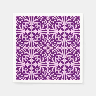 marokkanisches Kachel - lila und orchid Serviette