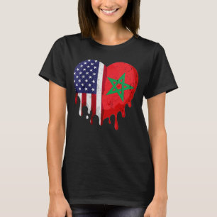 Marokkanisches Kulturerbe Monat Marokko Flag Hörer T-Shirt
