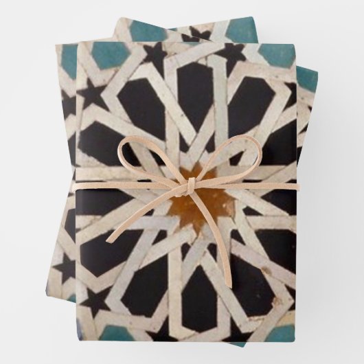 marokkanisches Kunstdesign Geschenkpapier Set (Beispiel)