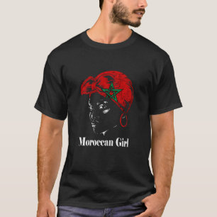 Marokkanisches Mädchen marokkanische Flagge Karpfe T-Shirt