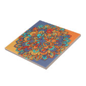 Marokkanisches Mandala-farbenes ethnisches Muster Fliese (Seite)