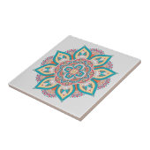 Marokkanisches Mandala-farbenes ethnisches Muster Fliese (Seite)