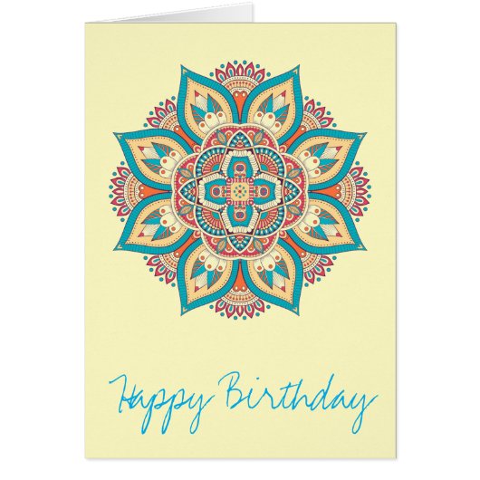 Marokkanisches Mandala mit bunten ethnischen Muste (Vorne)