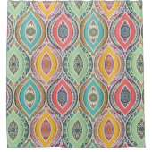 Marokkanisches Mandala mit bunten ethnischen Muste Duschvorhang (Vorderseite)