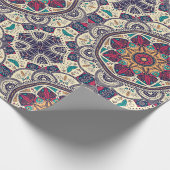 Marokkanisches Mandala-Tile-anpassbares Muster Geschenkpapier (Ecke)