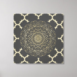 Marokkanisches Mandala - überwundene Canvas Leinwanddruck