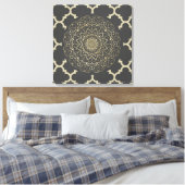 Marokkanisches Mandala - überwundene Canvas Leinwanddruck (Insitu (Schlafzimmer))