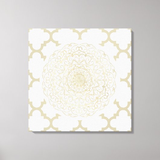 Marokkanisches Mandala - überwundene Canvas Leinwanddruck (Vorderseite)