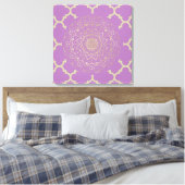 Marokkanisches Mandala - überwundene Canvas Leinwanddruck (Insitu (Schlafzimmer))