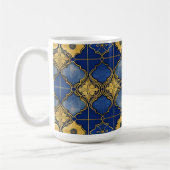 Marokkanisches maurisches elegantes Blau- und Gold Kaffeetasse (Links)