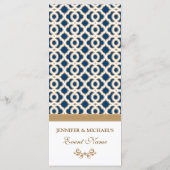 marokkanisches Menü für Marine und Gold Menükarte (Rückseite)