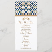 marokkanisches Menü für Marine und Gold Menükarte (Vorderseite)