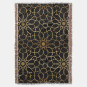 Marokkanisches Modernes Gold Schwarzes Mittelmeer  Decke (Vorderseite Vertikal)