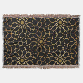 Marokkanisches Modernes Gold Schwarzes Mittelmeer  Decke