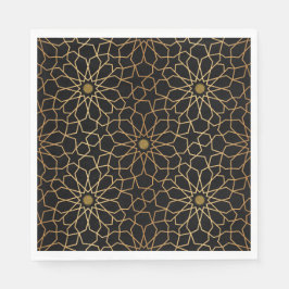 Marokkanisches Modernes Gold Schwarzes Mittelmeer  Serviette